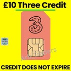 Three SIM Card With £10 Credit - Does Not Expire – Free 1st Class Delivery