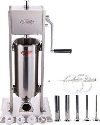 Hakka 2 in 1 Sausage Stuffer, Vertical Maker and 7LB/3L, Sliver 