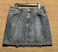 Tommy Hilfiger Women s Denim skirt 12 VINTAGE 2004 Y2K Knee Length Rodeo Preppy