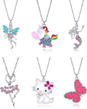 Cute Necklaces for Teen Girls - Adorable Pastel Crystal Necklace for Little Girl