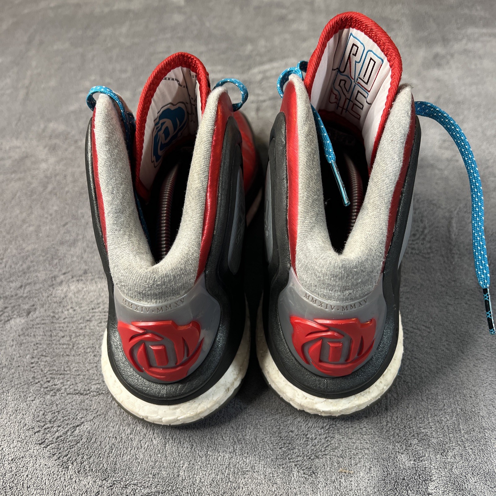 SAOLA Adidas D Rose 5 Boost C75593 Uomo Taglia 12 Scarlet Solar High Top Campione Basket