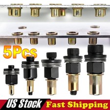 5Pcs Manual Rivet Nut Tool Adapter Carbon Steel Flat Head Threaded Insert Nuts