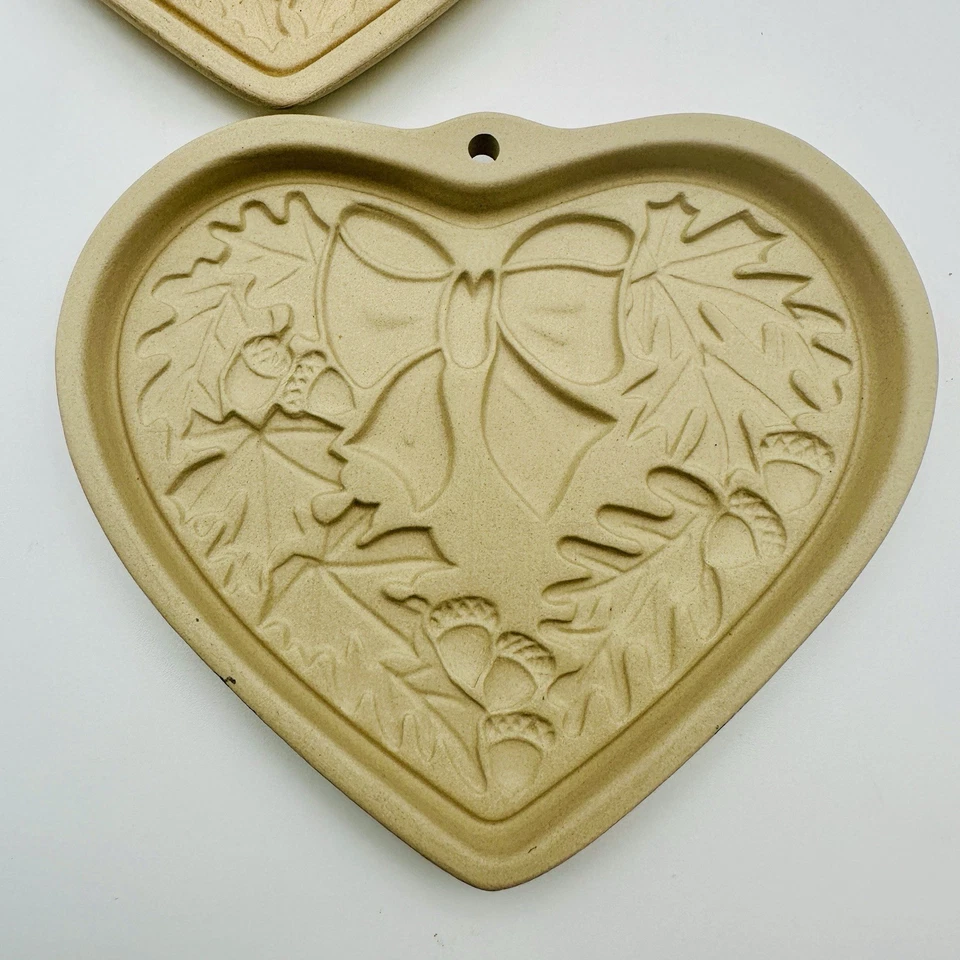 Vtg 2003 Pampered Chef Set Of 3 SEASONS OF THE HEART Mold Press Cookie Candy USA - Image 2 of 4