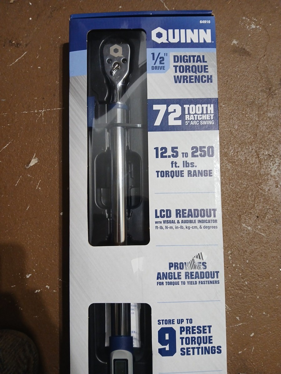 Quinn 64916 1/2 inch Drive Digital Torque Wrench