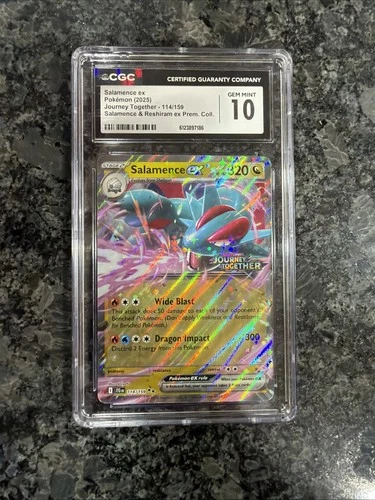 CGC 10 GEM MINT Salamence Ex 114/159 JOURNEY TOGETHER STAMPED PROMO Pokemon Card