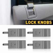 4x Door Lock Knob LH RH Gray For 2007-2014 Ca...