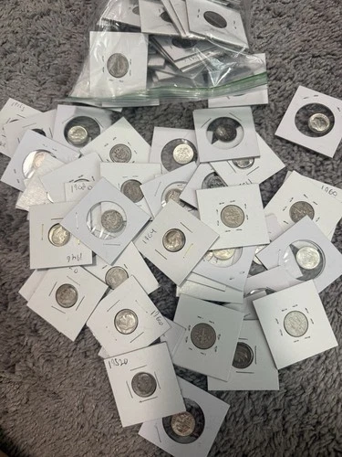 85 Silver Dime Bundle, Roselvelt, Mercury, Barber+ silver round