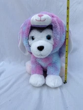 Hug Fun Siberian Husky Plush Puppy Dog In A Bunny Rabbit Costume Hoodie, Stuffed