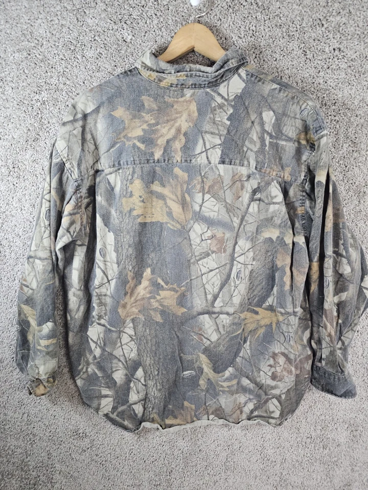 Vintage Duxbak RealTree Hardwoods Camo Shirt Mens XL Long Sleeve Double Pockets - Image 3 of 4