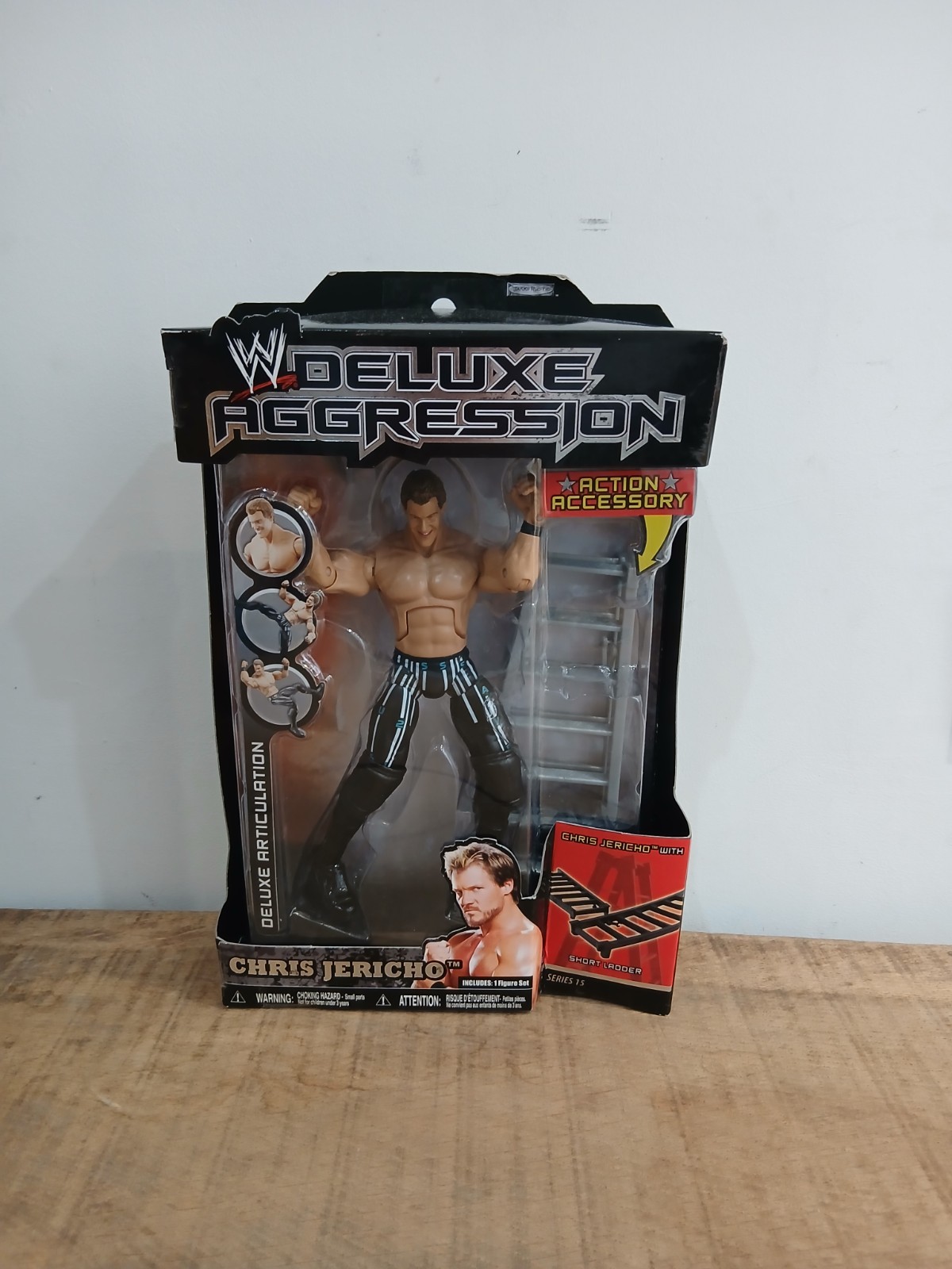 WWE Wrestling Figure Deluxe Aggression JERICHO Series 15 Jakks New Accessory