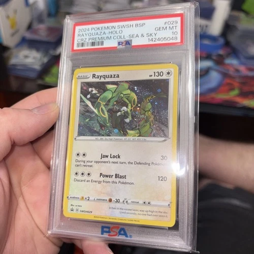 2024 POKEMON SWSH BLACK STAR PROMO #029 RAYQUAZA-HOLO PSA 10 🔥