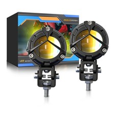 2x Led Spot Light Auxiliary Motorcycle Headlight Driving Fog Lamp Yellow White