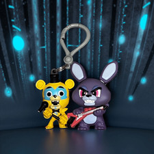 FNAF Glamtock Freddy Backpack Clip  Funko 2015 Mystery Bonnie Guitar Figures B1