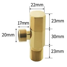 Convenient 14 Quarter Turn Handle Angle Stop Valve with NPT 12 Inch Inlet