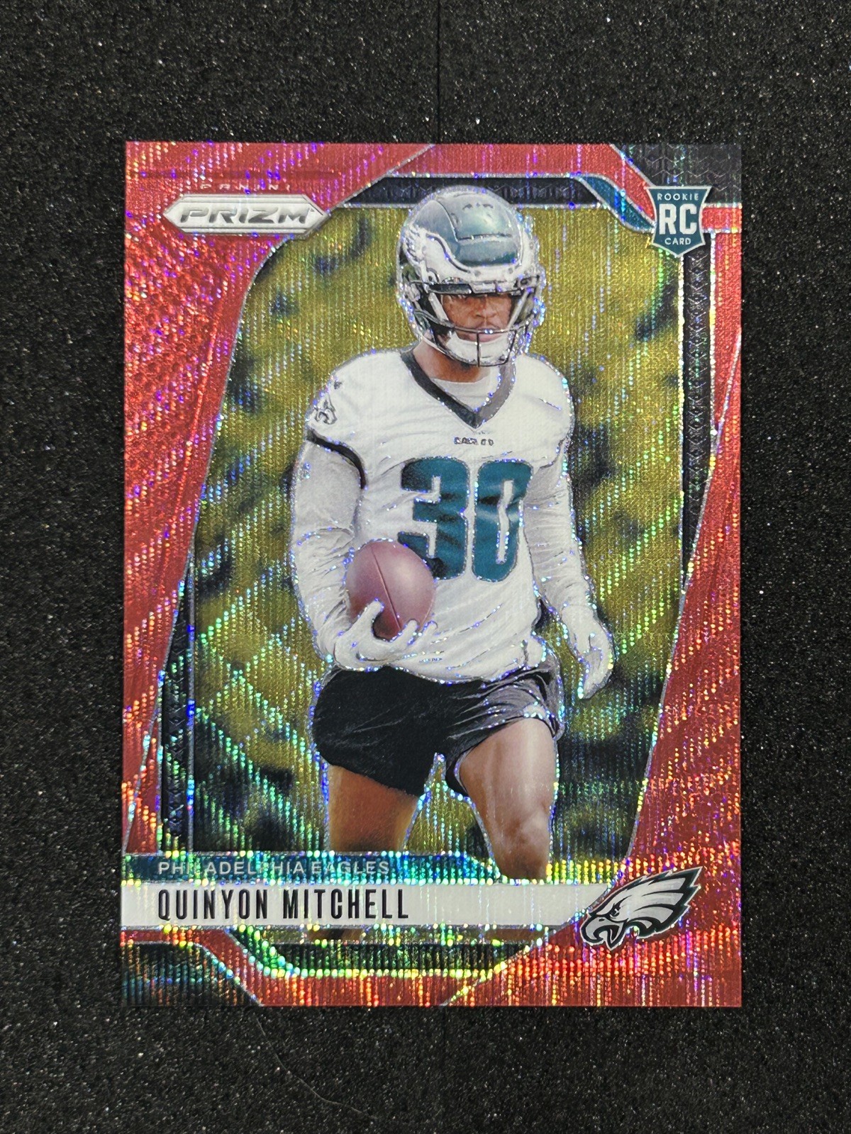 2024 Panini Prizm Red Wave Prizm #381 Quinyon Mitchell 091/149 Rookie RC