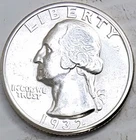 1932 Washington Quarter - Brilliant Uncirculated (BU) condition - 90% Silver