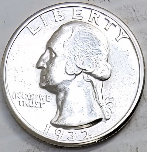 1932 Washington Quarter - Brilliant Uncirculated (BU) condition - 90% Silver