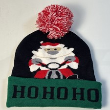 Christmas Snowflake Xmas Unisex Beanie Hat Santa One Size Red C 