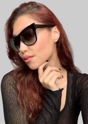 Authentic DITA Black Oversized Women's Sunglasses Japan Elegant Look