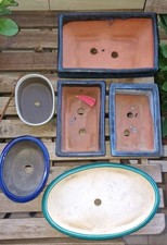 6 Vasi per Bonsai giapponese Smaltati