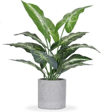 16" Small Fake Plants Artificial Tropical Faux Plants Indoor for Office Desk She