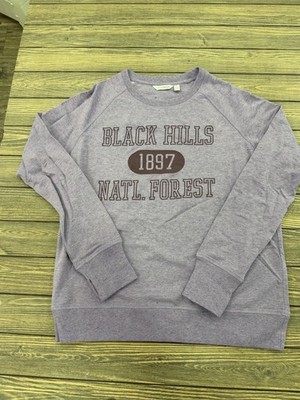 Camp David Womens Medium Purple Black Hills 1897 Natl. Forest Sweatshirt