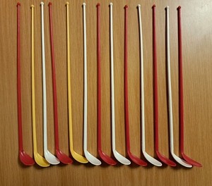 13 Vintage Tupperware Long Handled Ice Tea Spoons Cocktail Spoons Swizzlers 10"