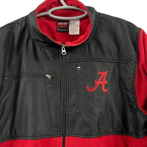 GENUINE STUFF SIZE XL RED FLEECE ALABAMA MENS JACKET EMBROIDERED - Picture 3 of 5