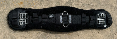 Engel Black Sheepskin Dressage Girth, 60cm