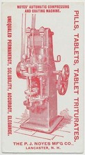 Noyes' Automatic Compressing and Coating Machine - Vintage Ink Blotter