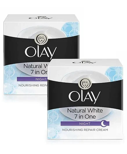 2 x 50gm Olay Natural Aura Night Cream | Nourishes Skin for Healthy Glow