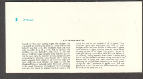 Great Britain 1981 Fleetwood cachet FDC cover Checkered Skipper butterfly - Picture 2 of 2