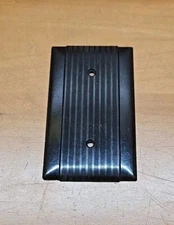 VINTAGE ART DECO SIERRA BAKELITE COVERS BROWN RIBBED BLANK 1G BIN11