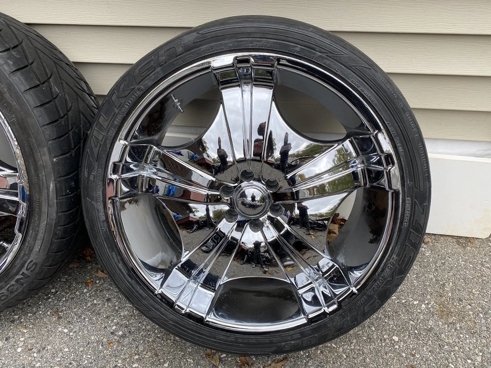 4 ruedas personalizadas EMR Product Panther 22 X 9,5 6x4,5 neumáticos Nissan Dodge 1991-2005 Foto 2 de 4