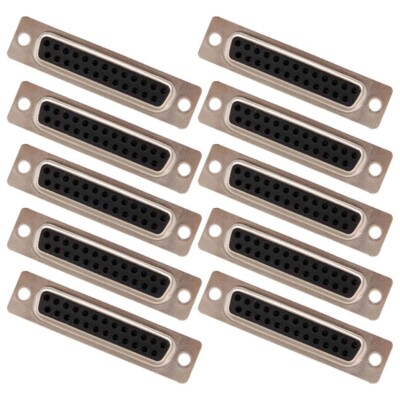 10 Pcs D-SUB DB25 25-Pin Female Assembly Solder Jack Connector Cup Socket DB 25