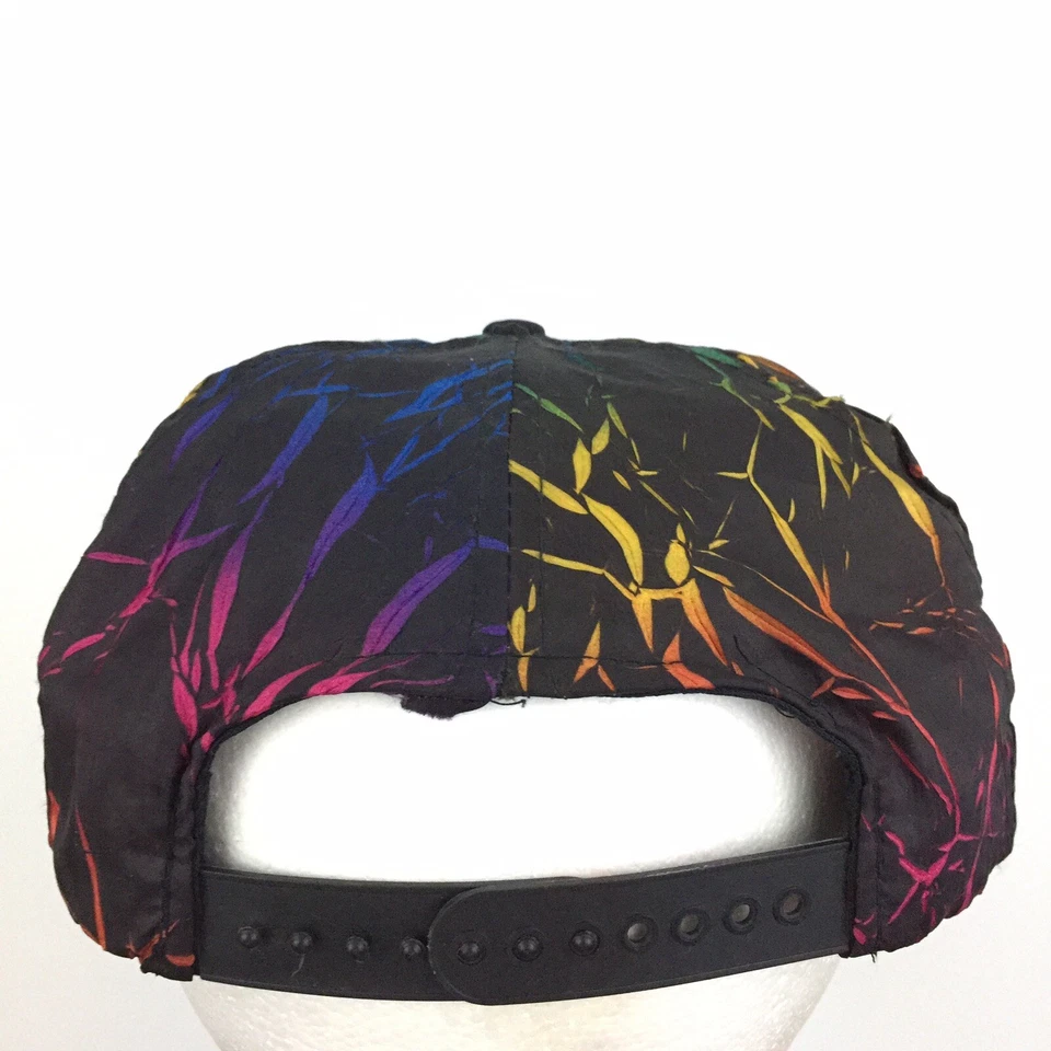 De colección Años 90 Carolina del Norte Sombrero Todo Neón Golf Playa Snap Back Béisbol Papá Gorra Foto 4 de 4