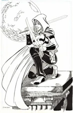 SEAN FORNEY SIGNED 2014 SCARLET HUNTRESS ORIGINAL ART! FREE SHIPPING!