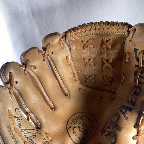 Spalding Baseball Glove Jim Palmer Chrome Tanned Leather LHT 42-5386 Left Hand - Picture 7 of 8