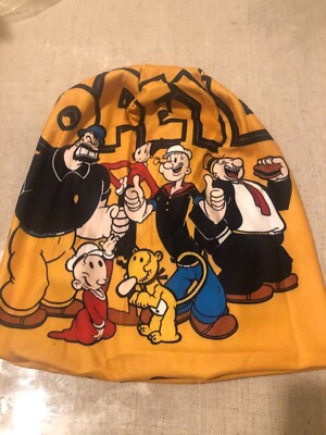 POPEYE THE SALIOR  THE GANGS ALL HERE LIGHT WEIGHT POLYESTER BEANIE ADULT SIZE