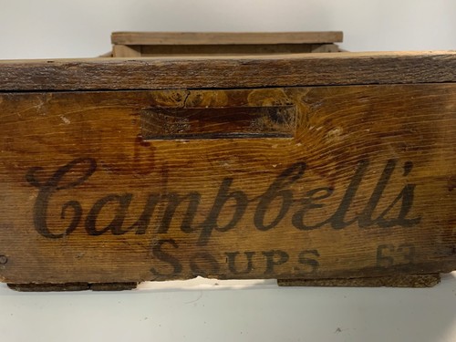 Vintage 1962 Campbell Soup Company Napoleon Ohio OH Wood Crate Box Distressed - Picture 7 of 19