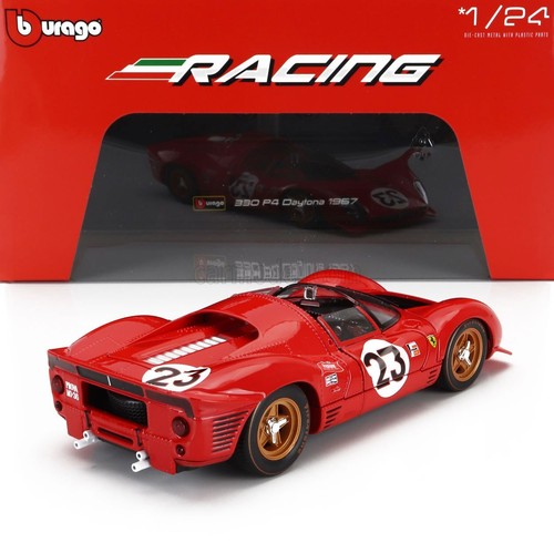 MODELLINO AUTO STATICO BURAGO FERRARI 330 P3 WINNER DAYTONA 1967 BANDINI 1/24 - Foto 2 di 8
