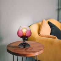 Tischleuchte Beistelllampe Schreibtischlampe Metall-Chrom Biglight