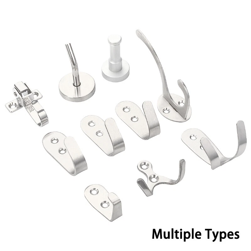 Stainless Steel Heavy Duty Wall Hooks Strong Hook Screw Fixation