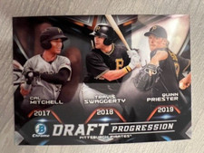 2019 Bowman Chrome Draft Progression PIRATES Rookies Mitchell Swaggerty Priester