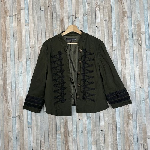 Torrid 2 2X Insider Collection Open Military Jacket Olive Army Green Embroidered - 第 2/10 張圖片