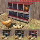 8/10 Compartments Chicken Nesting Box for Laying Eggs Roll Away Laying Boxes Hen