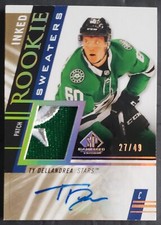 2020-21 UD SP GAME USED TY DELLANDREA RPA INKED ROOKIE STAR PATCH AUTO #/49