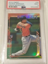 2014 Finest Springer Green Refractor RC Rookie Blue Jays #39 067/199 MINT PSA 9