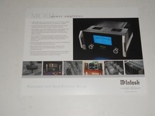 McIntosh MC611 Mono Amplifier Brochure, 2 pg Specs+Articles+Info Amp Original