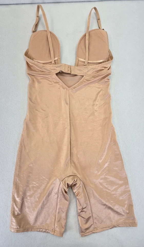 Fashion Forms Body Shapewear Wms 36C Slimming Compression Low Cleavage Beige - Image 3 of 4